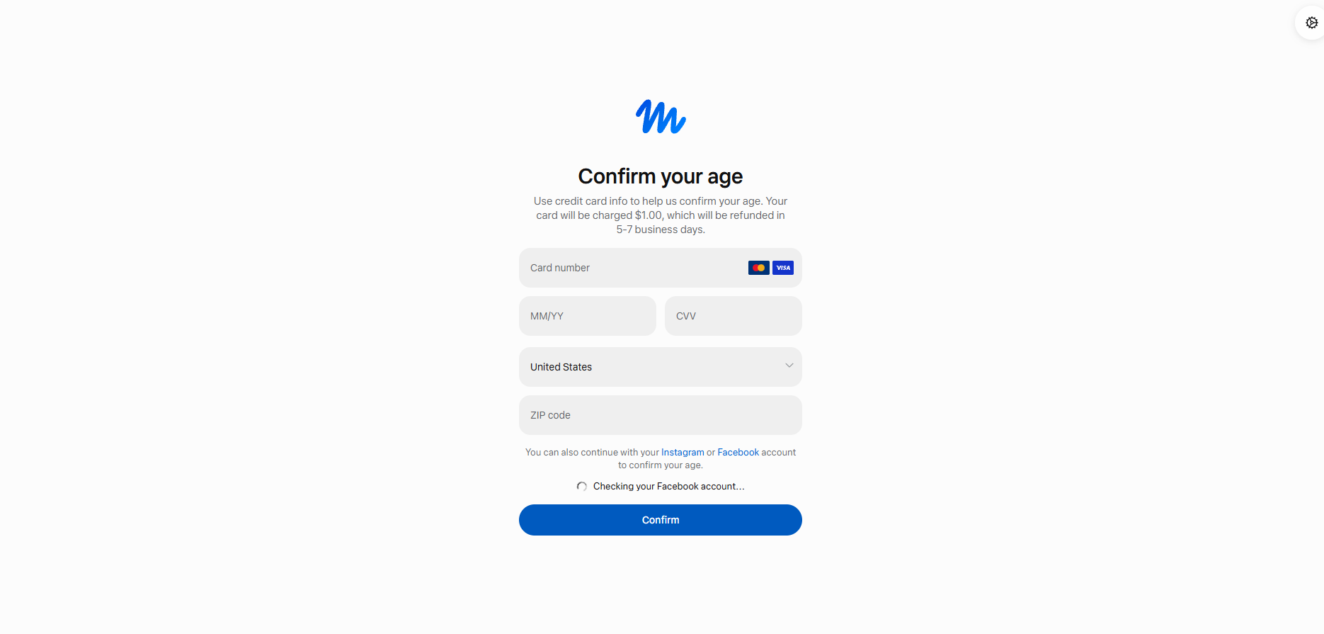 Xác minh Muse AI qua Facebook hoặc Instagram thay vì thẻ tín dụng